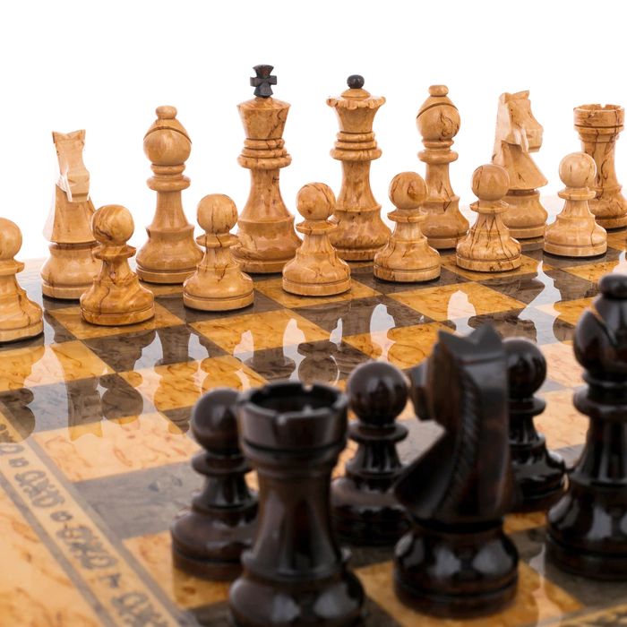 Karelian birch chess "Classics" small
