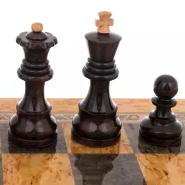 Шахматы из карельской березы "Классика" малые