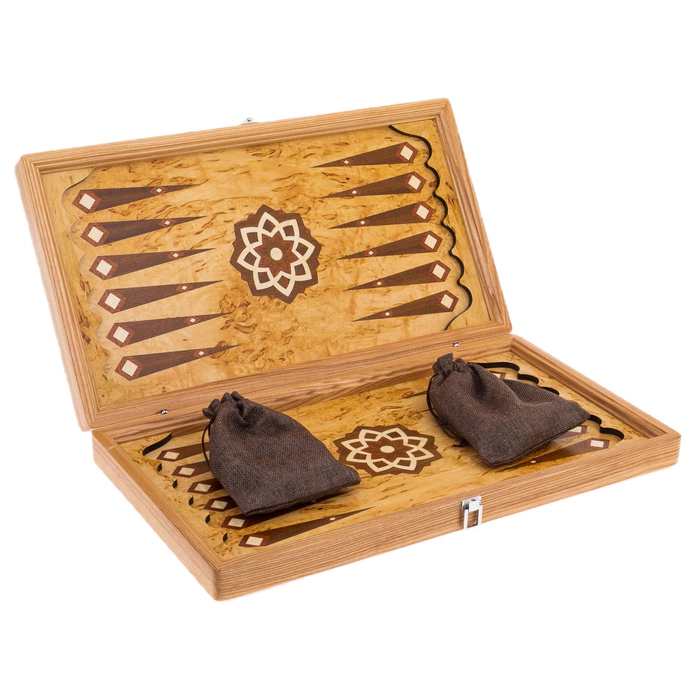 Backgammon from Karelian birch "Sokol"