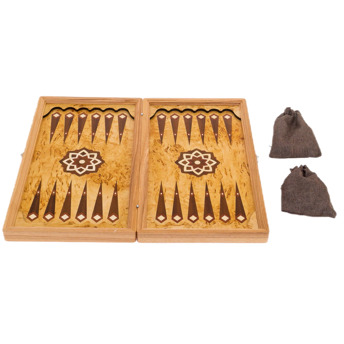 Backgammon from Karelian birch "Sokol"