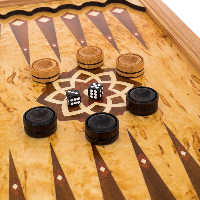 Backgammon from Karelian birch "Sokol"