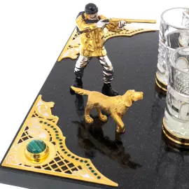 Набор водочный "Охота на лося" на 6 персон, Златоуст