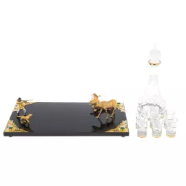 Набор водочный "Охота на лося" на 6 персон, Златоуст