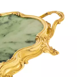 Набор кофейный "Роскошь" с нефритом, на 2 персоны, Златоуст