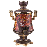 Samovar for strong drinks "Dragon" made of silver