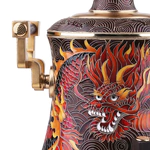 Samovar for strong drinks "Dragon" made of silver