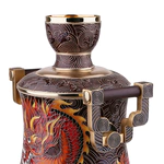 Samovar for strong drinks "Dragon" made of silver