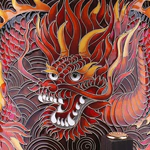 Samovar for strong drinks "Dragon" made of silver