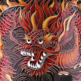 Самовар для крепких напитков "Dragon" из серебра