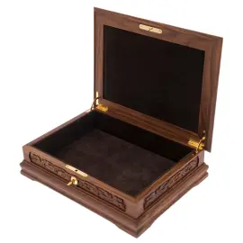 Шкатулка из ореха и янтаря "Россия"