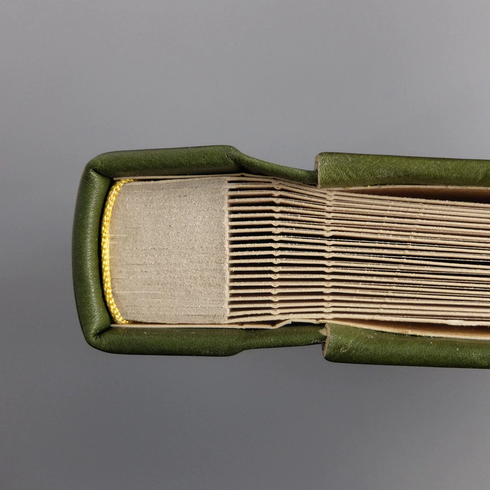 Genuine leather photo album "Oak, growing through time" color green