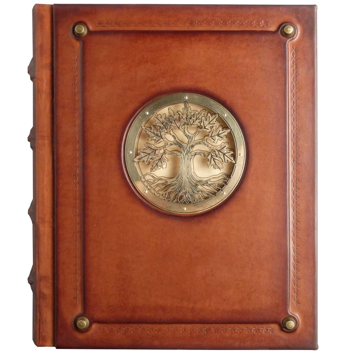 Photo album made of genuine leather "Tree"