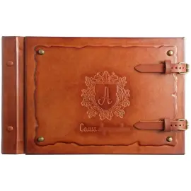 Фотоальбом из натуральной кожи "Семейный" с гербом