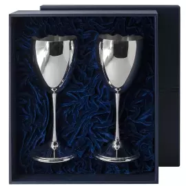 Набор серебряных бокалов "Гладкие" на 2 персоны