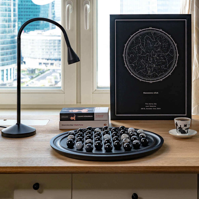 Solonoble Board Game "Agate" Black