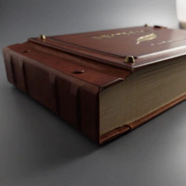 Гостевая книга из натуральной кожи "Корпоративная" с персональным тиснением