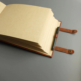 Гостевая книга из натуральной кожи "Корпоративная" с персональным тиснением