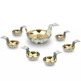 Набор серебряных ковшей для напитков "Розы" на 6 персон