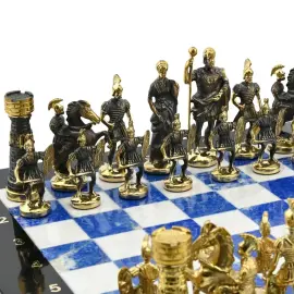 Шахматы из долерита и лазурита "Римские"
