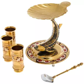 Набор икорный с яшмой "Белуга" на 3 персоны, Златоуст