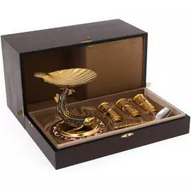 Набор икорный с яшмой "Белуга" на 3 персоны, Златоуст