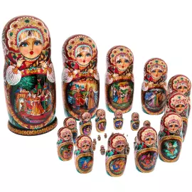 Матрешка на 30 мест "Сказки" 45 см