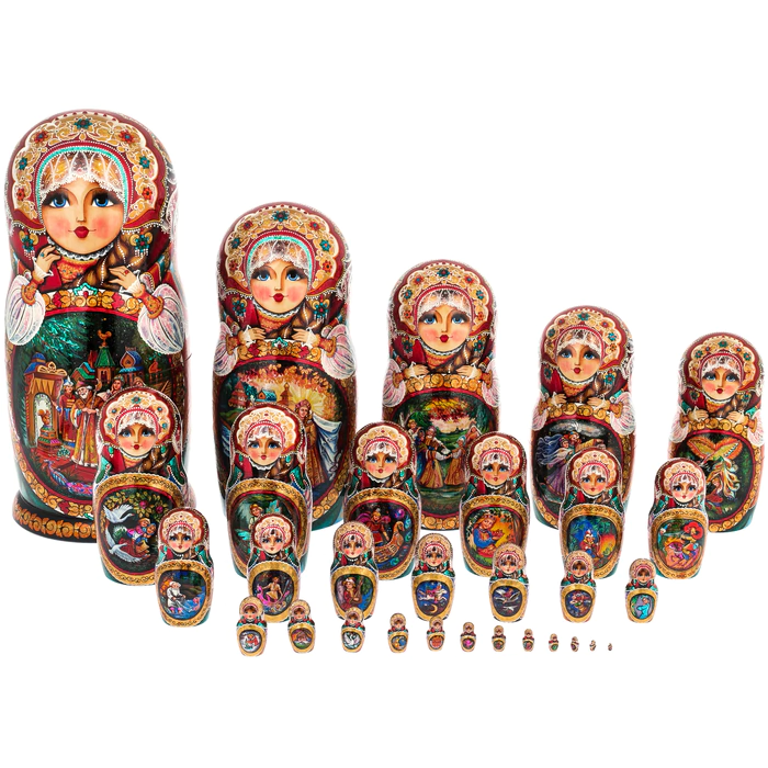 Матрешка на 30 мест "Сказки" 45 см