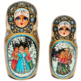 Матрешка на 15 мест "Зимняя" 33 см