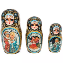 Матрешка на 15 мест "Зимняя" 33 см