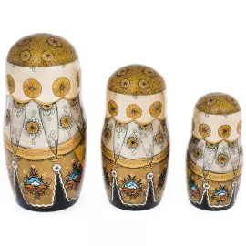 Матрешка на 15 мест "Зимняя" 33 см