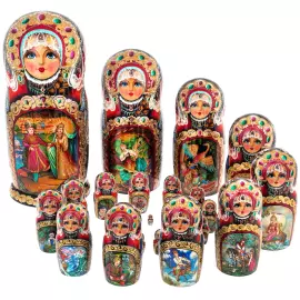 Матрешка на 30 мест "Сказки" 45 см