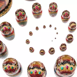 Матрешка на 30 мест "Сказки" 45 см