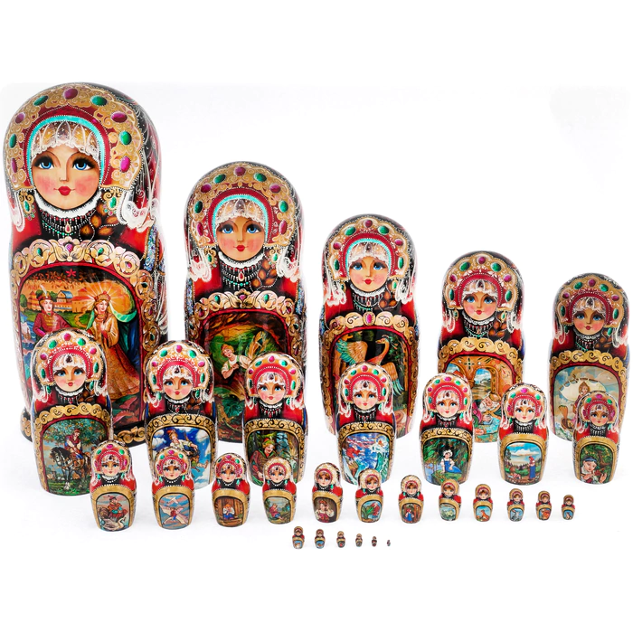 Matryoshka doll for 30 places "Fairy Tales" 45 cm
