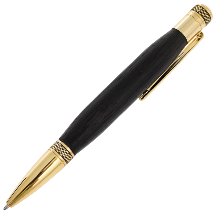 Byron stained oak handle in a case, gilt