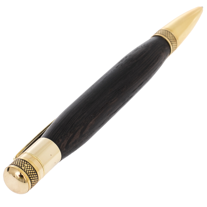 Byron stained oak handle in a case, gilt