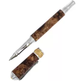 Ручка-роллер из капа тонированной березы "Скипетр"