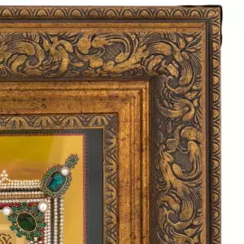 Икона с драгоценными камнями "Казанская Божья Матерь"