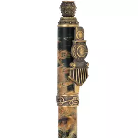 Ручка-роллер из капа клёна "Поезд"