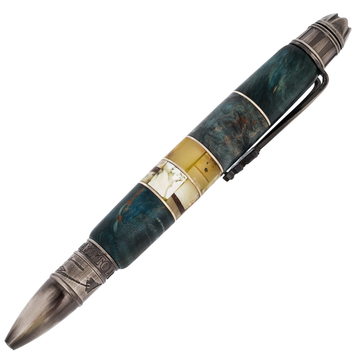 A roller pen made of walnut and amber "Airplane" in a case