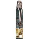 A roller pen made of walnut and amber "Airplane" in a case