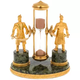 Часы песочные на змеевике "Пески времени" на 1 минуту, Златоуст