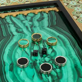 Нарды из малахита "Монолит" Златоуст Нарды из малахита "Монолит" Златоуст