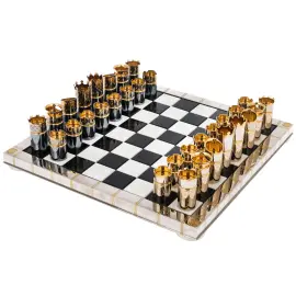 Шахматы из мрамора и долерита "Монарх" Златоуст
