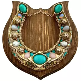 Подкова на удачу и изобилие "Амазонит"