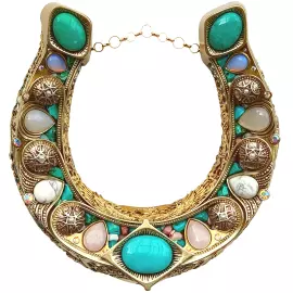 Подкова на удачу и изобилие "Амазонит"