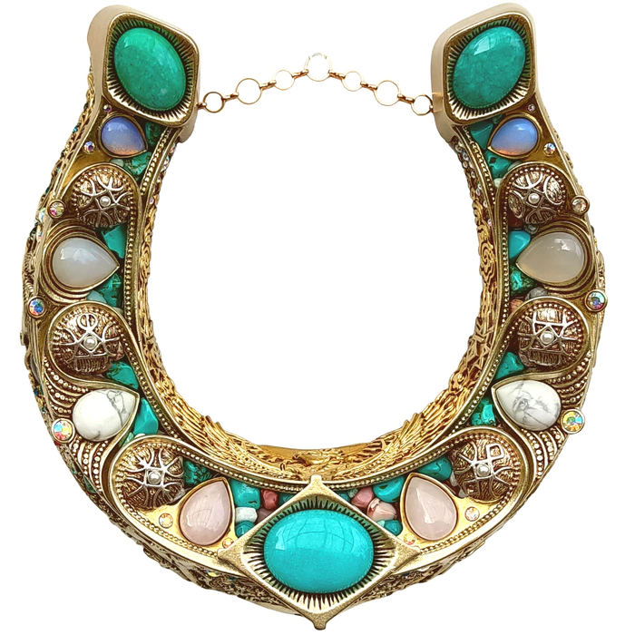 Horseshoe for luck and abundance "Amazonite"