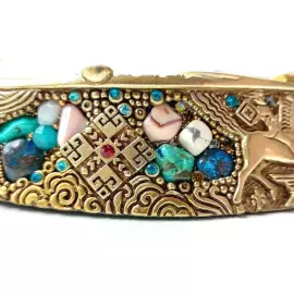 Подкова на удачу и изобилие "Амазонит"