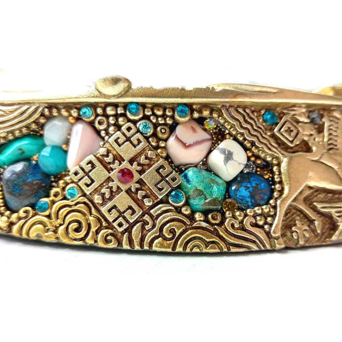 Horseshoe for luck and abundance "Amazonite"