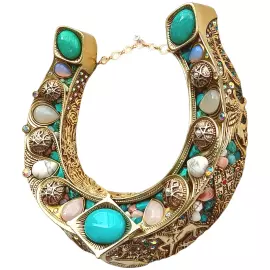 Подкова на удачу и изобилие "Амазонит"