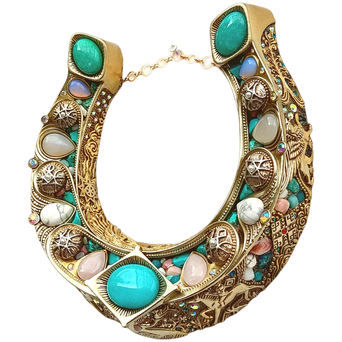 Horseshoe for luck and abundance "Amazonite"